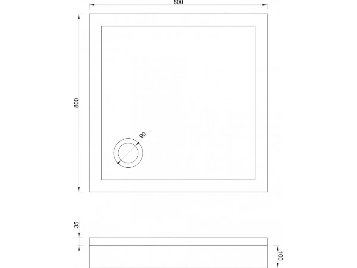 Copen tus kada 800x800 sa oplatom I nogicama solilux 