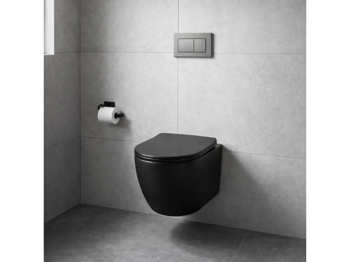 Wc solja MILE TORNADO konzolna crna sa slim wc daskom 