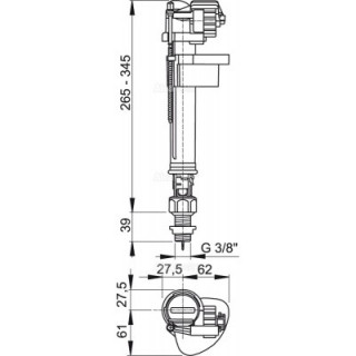 ALCA PLOVAK 3/8 VERTIKALNI MS navoj (A18 3/8) 