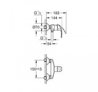 GROHE EUROSMART TUS 33555002 