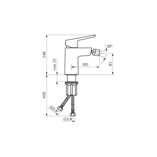 Stolz White Baterija Za Bide 139101W 