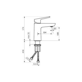 Stolz White Baterija Za Lavabo 130101W 