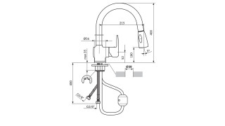 Rosan Cubo Baterija Sa Izvlacnim Tusem 2Cv Jc38501 