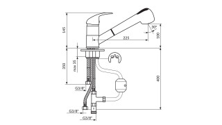 Rosan King Frizerska Baterija Sa 3 Cevi J385003 