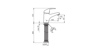 Rosan King Baterija Za Lavabo Sa 3 Cevi J301003 