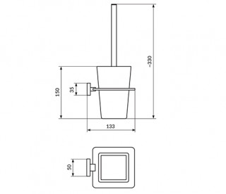 Rosan Quadro Drzac Wc Cetke - Jq908 