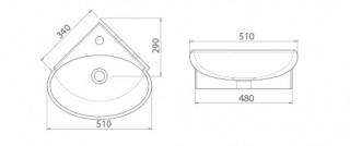 TURKUAZ LAVABO 45X45 MINI 002000 