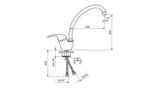 Rosan King Baterija Za Sudoperu Sa 2 Cevi J382101 