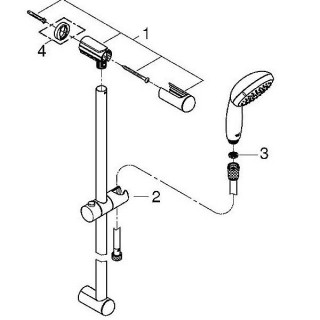 GROHE KLIZNA SIPKA SET NT100L 27924000 