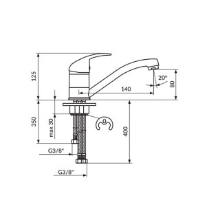 Rosan King Baterija Za Sudoperu Sa 3 Cevi J381083 