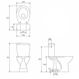 CERSANIT MONOBLOK PRESIDENT SIMPLON K08-029 