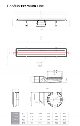 CONFLUO KANALICA 550 PREMIUM LINE 