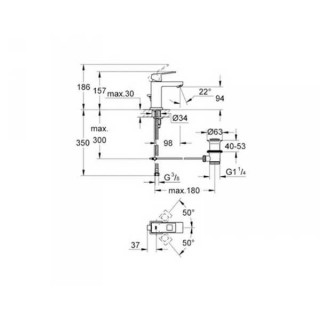 GROHE EUROCUBE LAVABO 23127000 