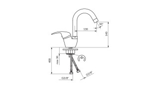 Rosan King Baterija Za Sudoperu Sa 2 Cevi J382211 