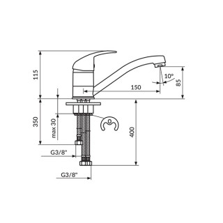 Rosan Perla Za Sudoperu Sa 3 Cevi Jp381083 