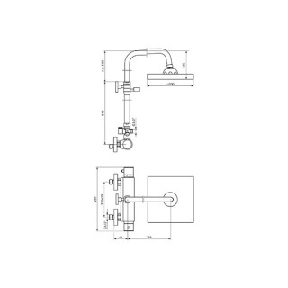 Rosan Thermo Baterija Za Kadu Sa Usponskim Tusem Jt371251 