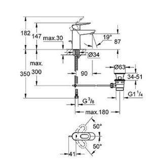 GROHE BAULOOP LAVABO S 23335000 