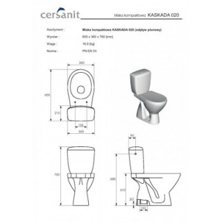 CERSANIT MONOBLOK CASCADA SIMPL 