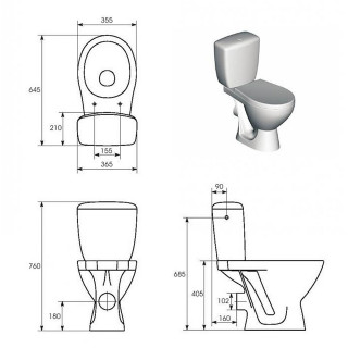 CERSANIT MONOBLOK CASCADA BALTIK 