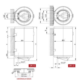 ELIT BOJLER TALAS M 30L - PROHROM (480x420mm/2000W) 