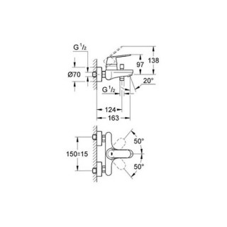 GROHE EUROSMART COSMOPOLITAN KADA 32831000 