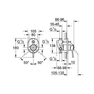 GROHE BAUCLASSIC KADA UGRADNA 29047000 