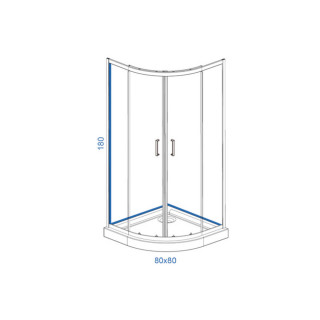 LINNI TUS KABINA R90 STANDARD hrom/mat 5mm 