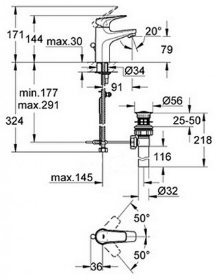 GROHE BAUFLOW LAVABO 23751000 