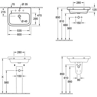 VB LAVABO 60X47 ARCHITECTURA 