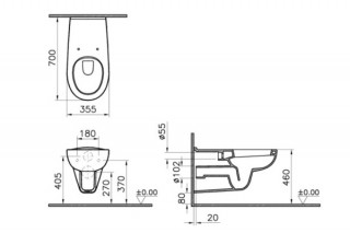 VITRA WC SOLJA KONZOLNA ZA POSEBNE POTREBE 5813B003-0075 
