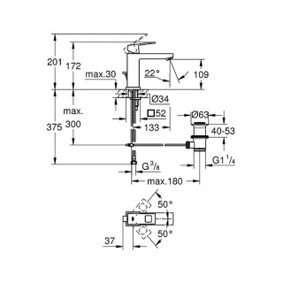 GROHE EUROSCOS LAVABO SENZOR 36325000 