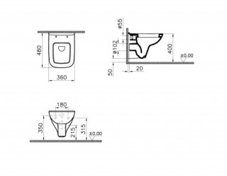 VITRA WC SOLJA KONZOLNA 48CM COMPACT S20 5505L003-0101 