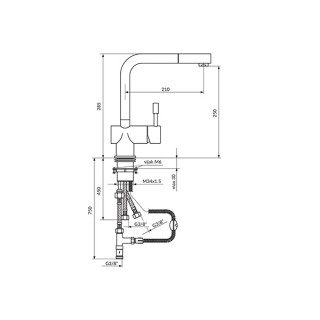 Rosan Steel Baterija Za Sudoperu Sa 3 Cevi Js38603 