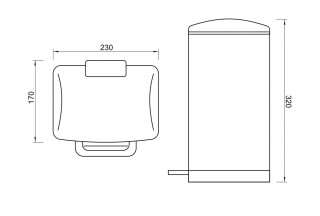 Copen Kanta 6L Saten,Kvadratna C-07-006-Ck 