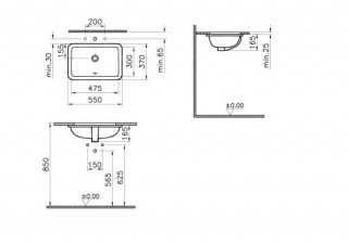 VITRA LAVABO PODGRADNI S20 48CM 5475B003-0618 S20 