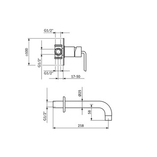 Rosan One Uzidna Baterija Za Lavabo Sa Izlivom 23Mm Jo31401 