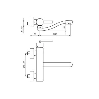 Rosan One Baterija Za Sudoperu - Lavabo Sa Izlivom S 200Mm Jo3212S 