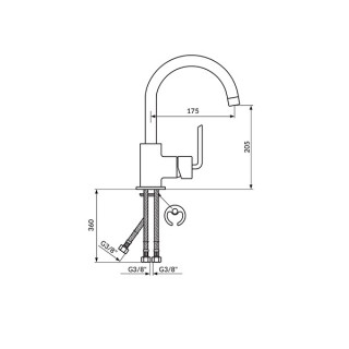 Rosan One Baterija Za Sudoperu - 3 Cevi Jo38103 