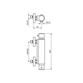 Rosan Thermo Baterija Za Tus Kadu Sa Rucnim Tusem Jt37101 