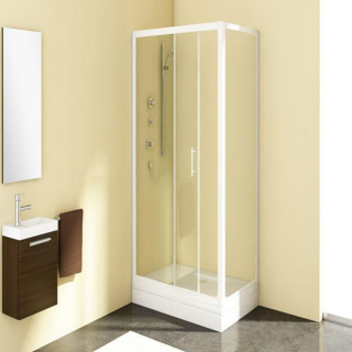 KOLPA TS SQ line 75/K SILVER - providno,tus stena 5 mm h=190 (komb. TKK,TV SQ line) - 527600 