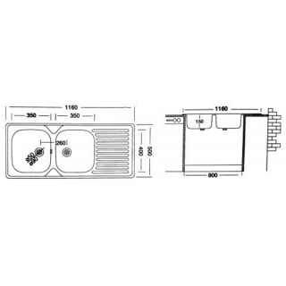 LIV INOX SUDOPERA UGRADNA 50x116 EC-138 Ø90 