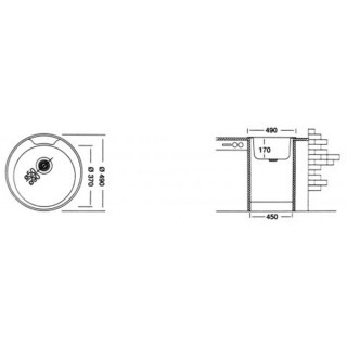 LIV INOX SUDOPERA UGRADNA  Ø48 EC-245 Ø90 