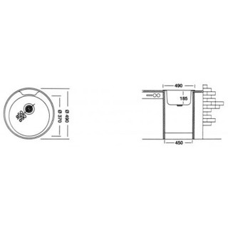 LIV INOX SUDOPERA UGRADNA  Ø48 EX-145 Ø90 