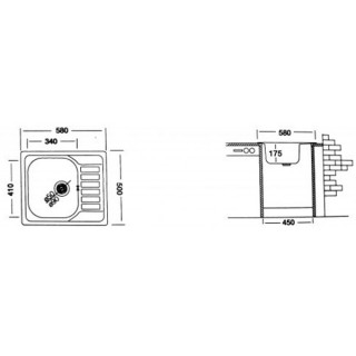 LIV INOX SUDOPERA UGRADNA 50x58 EC-196  Ø90 