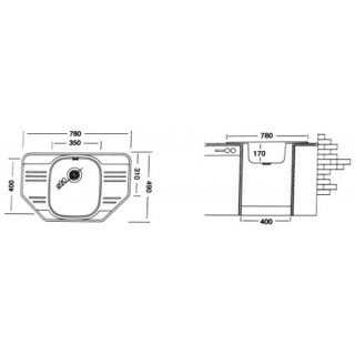 LIV INOX SUDOPERA UGRADNA 49x78 EC-323  Ø90 