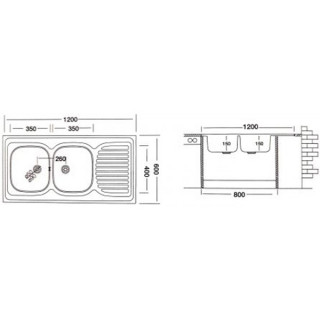 LIV INOX SUDOPERA NASADNA 60x120 EC-134  Ø60 SA LETVICOM 