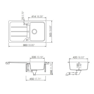 SCHOCK SUDOPERA FORMHAUS D100 860x500x190mm SABBIA (PESAK) 