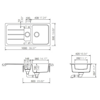 SCHOCK SUDOPERA FORMHAUS D150L 1000x500x190mm BELA 