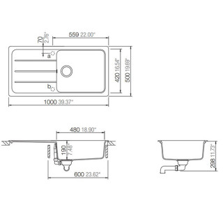 SCHOCK SUDOPERA FORMHAUS D100L 1000x500x190mm BELA 