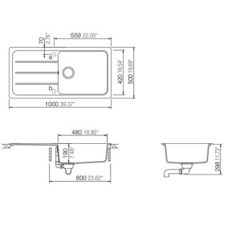 SCHOCK SUDOPERA FORMHAUS D100L 1000x500x190mm SAMPANJ 